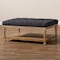 Baxton Studio Lindsey Charcoal Upholstered and Greywashed Wood Cocktail Ottoman 164-10652 - alternate 2